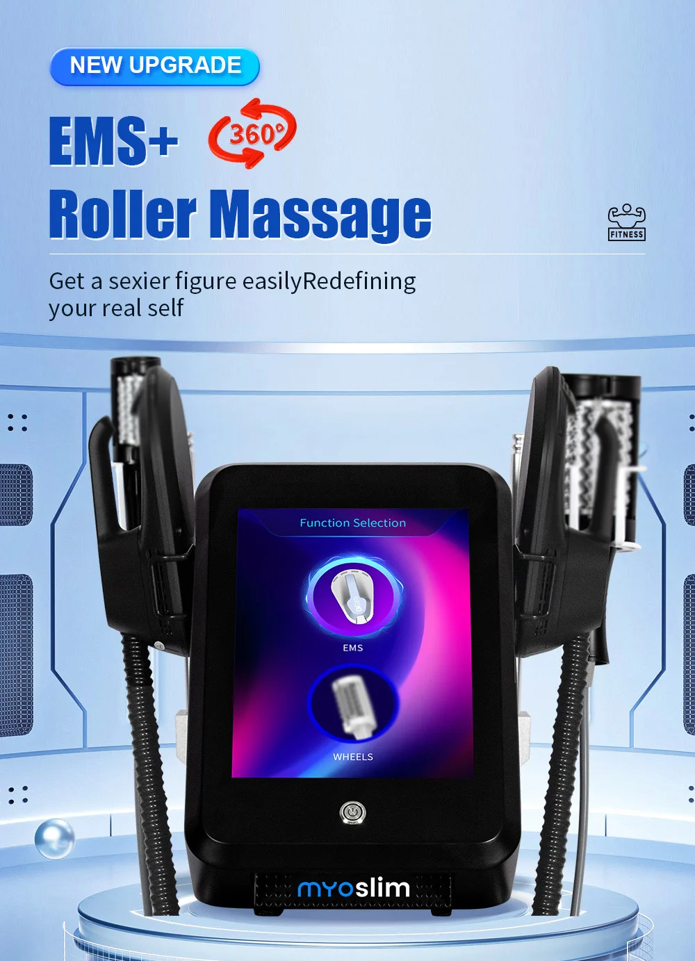 Newest Vacuum Inner Ball Roller 360 Degree Rolling Cellulite Massage Weights Loss Machine Body Muscle Body Slimming Fat Removal