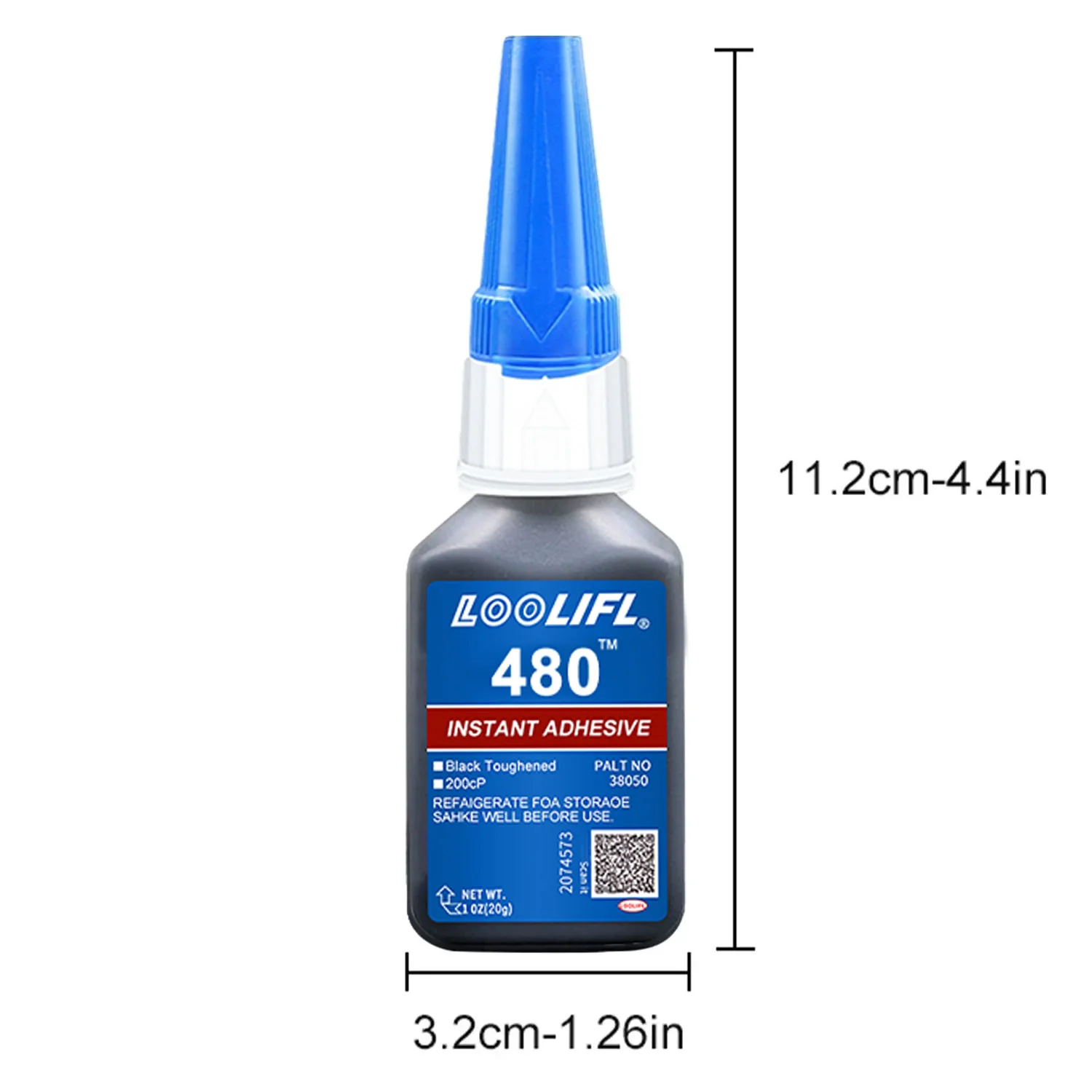 0.7Oz-20G 480 Black Ultra-Fast-Drying Black Cyanoacrylate Plastic Wood Metal Tire Rubber Shoe Tire Liquid Strong Adhesive Repair Glue Includes 1-25 Pieces of Glue Tubes
