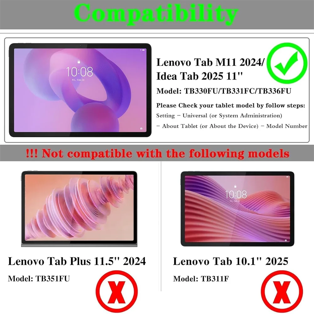 1PCS 9H Tempered Glass Screen Protector For Lenovo Idea Tab 11 Inch 2025 TB-336ZU TB-336FU Anti-Fingerprint HD Protective Film