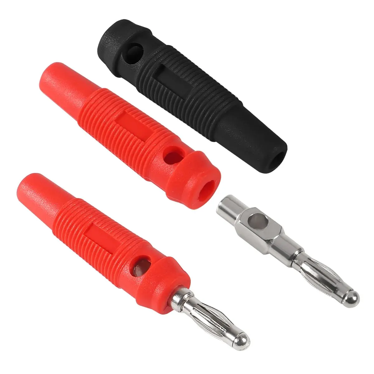 10Pcs 32A High Current 4mm Banana Plugs Male Screw Type Stackable Audio Speaker Cable Connectors for Audio Equipment