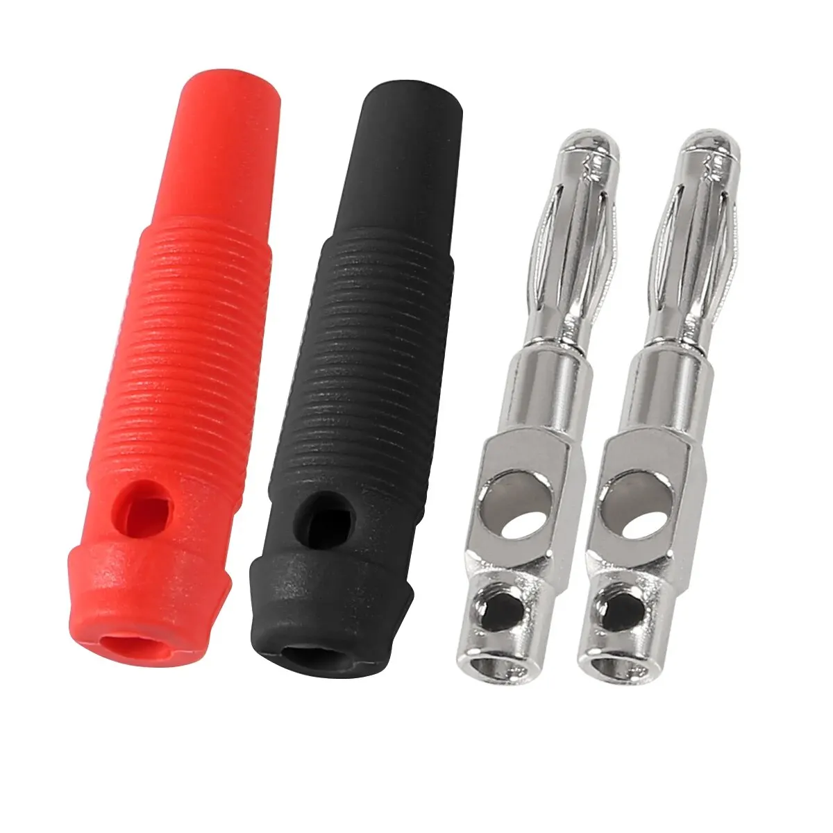 10Pcs 32A High Current 4mm Banana Plugs Male Screw Type Stackable Audio Speaker Cable Connectors for Audio Equipment