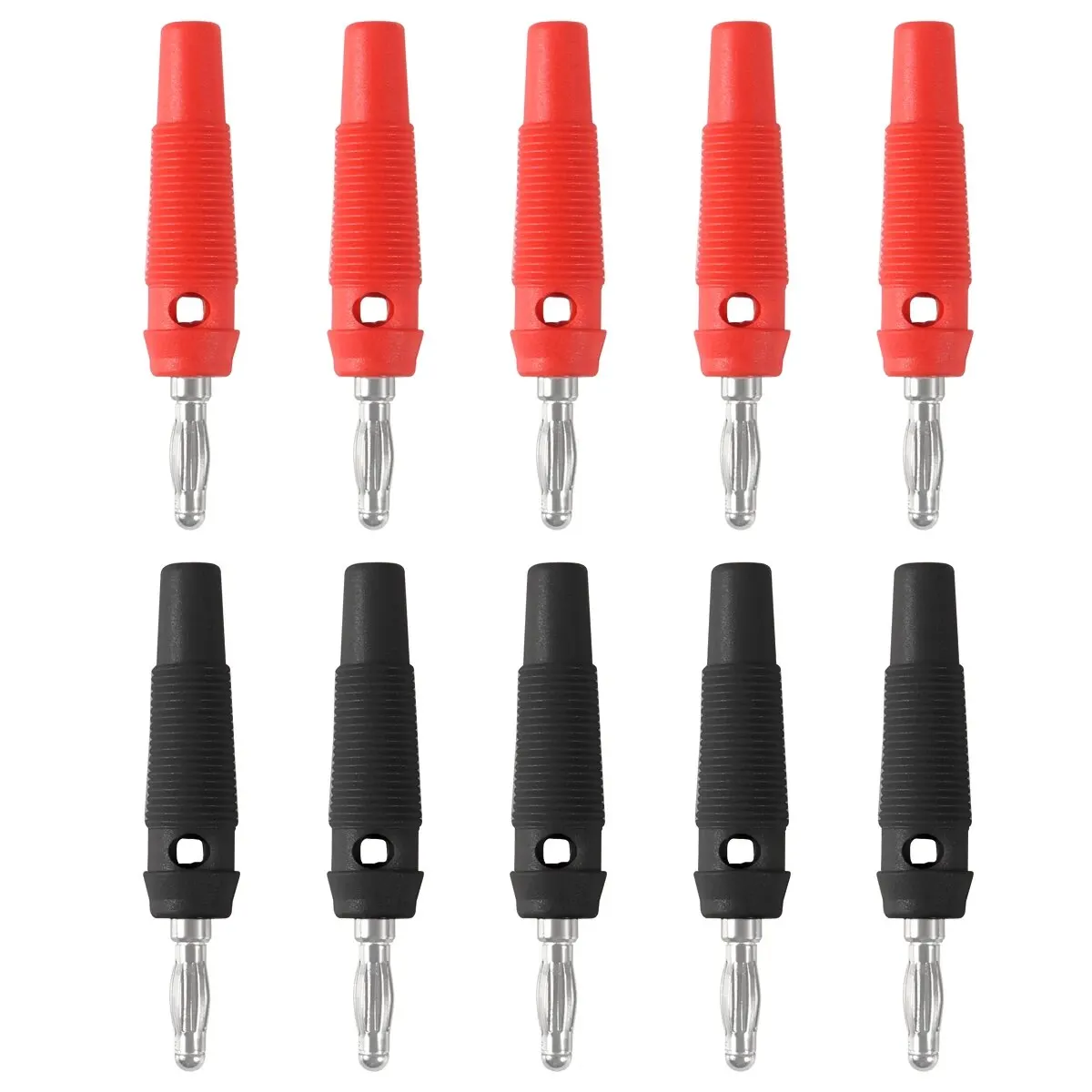 10Pcs 32A High Current 4mm Banana Plugs Male Screw Type Stackable Audio Speaker Cable Connectors for Audio Equipment
