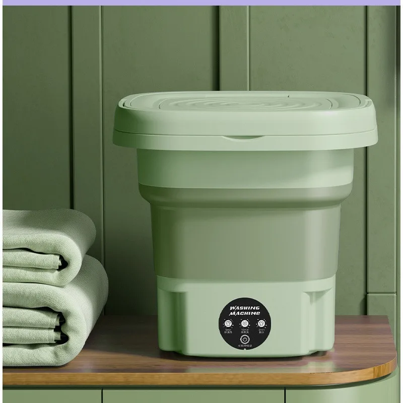 Household small folding washing machine, student dormitory underwear, socks, mini cleaning machine, portable washing bucket