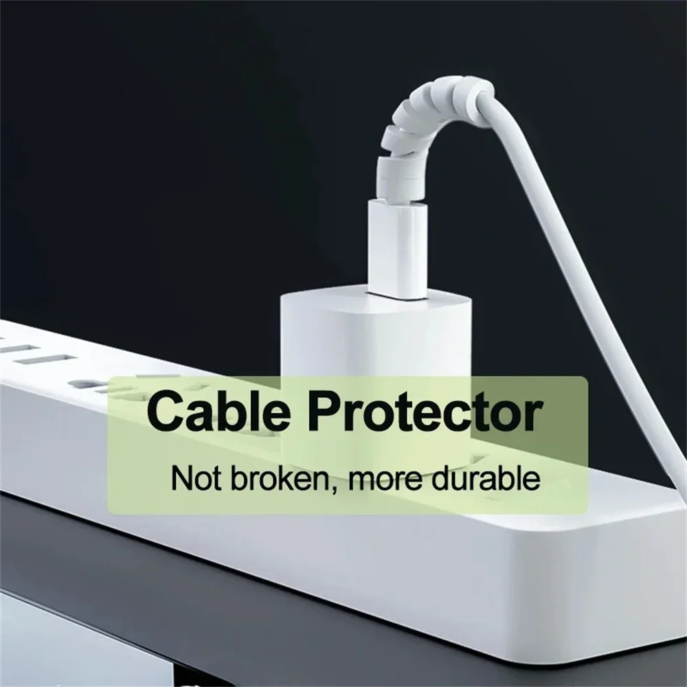 10PCS Spiral Cable Protector Winder Soft Silicone Cable Winder Clip Saver Cover For Android Phone Mouse Earphone Wire Protection