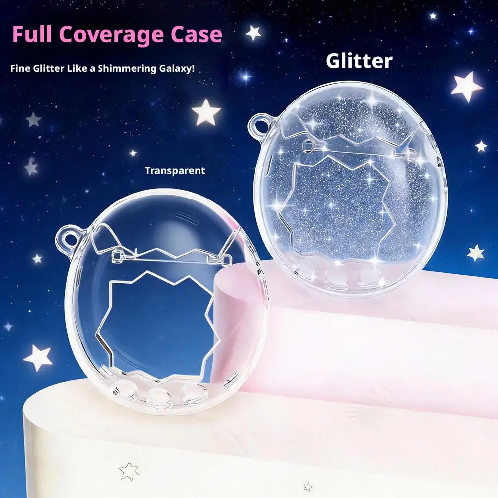 Clear PC Protective Case for Tamagotchi Paradise, Transparent Shockproof Full Cover Shell