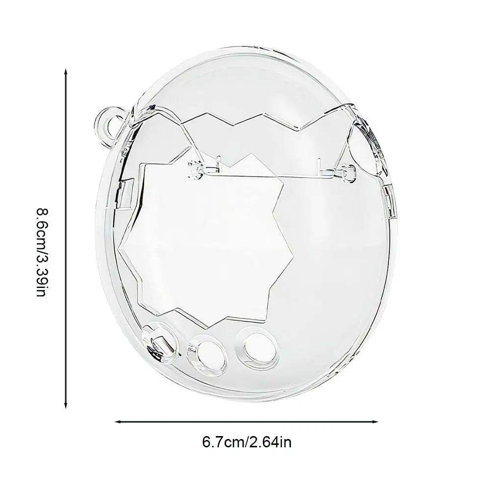 Clear PC Protective Case for Tamagotchi Paradise, Transparent Shockproof Full Cover Shell