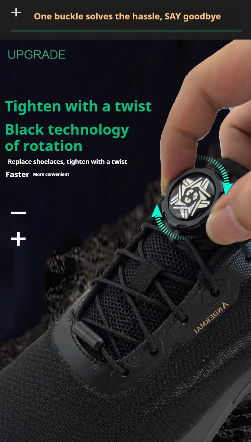 6pcs Set/1 Pair No-Tie Shoe Locks - Rotating Buckles for Sports and Outdoor Shoes - Unisex Quick-Adjust Design - Pre-Installed
