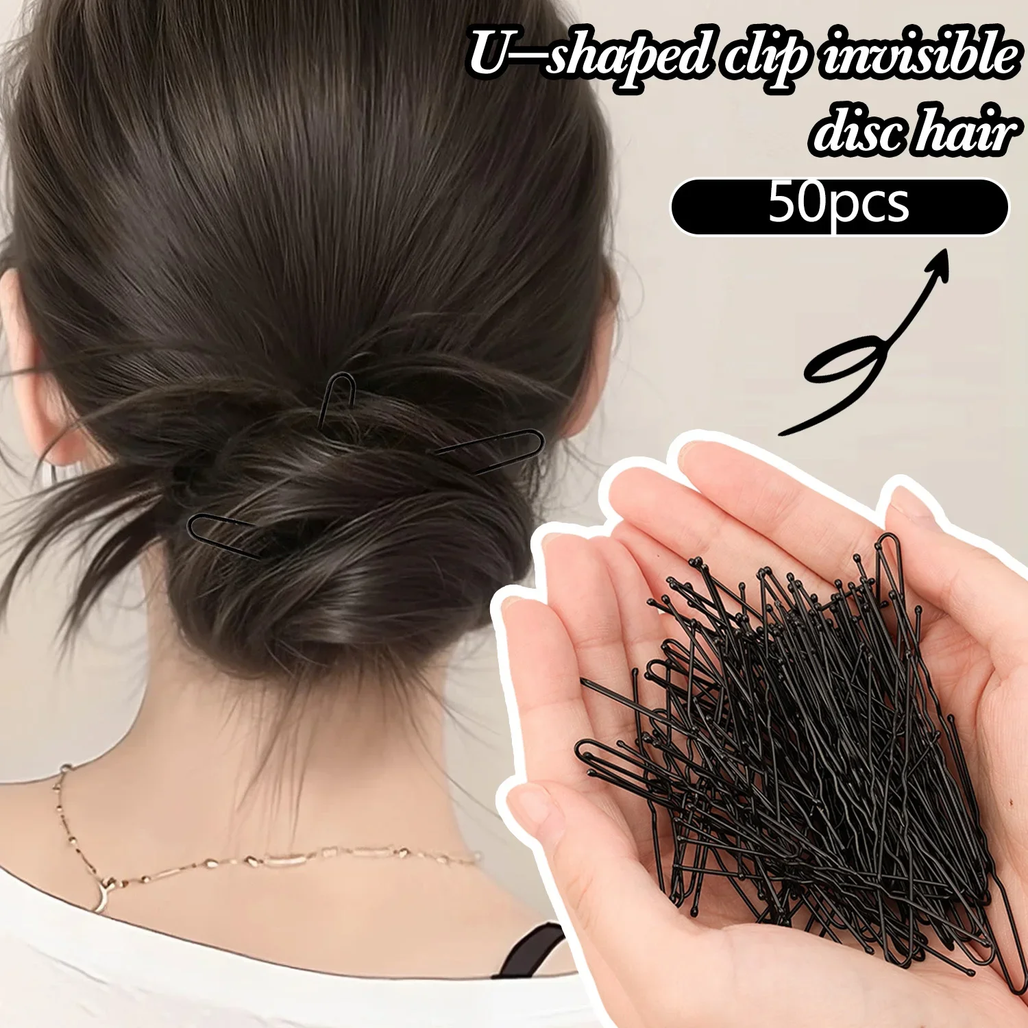 5/6/7cm U-Shaped Wavy Hair Clips Bobby Pin Barrette Salon Grip Black Metal Hairpins DIY Bridal Hairstyle Women Hair Accessories