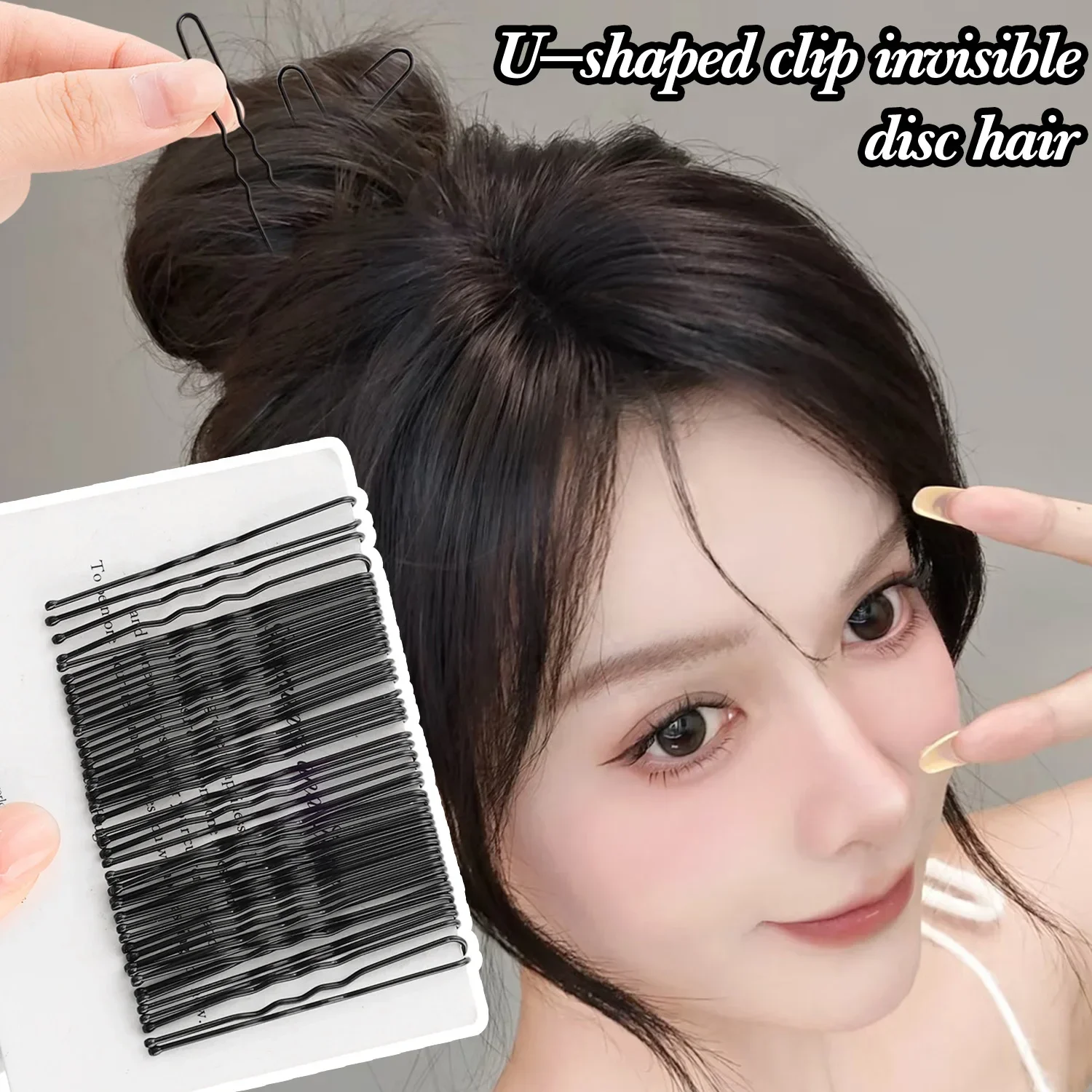 5/6/7cm U-Shaped Wavy Hair Clips Bobby Pin Barrette Salon Grip Black Metal Hairpins DIY Bridal Hairstyle Women Hair Accessories