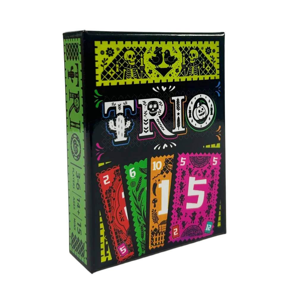 1 Box Strategic Card Board Game TRIO Card Game Fun Games 3-6 Players Board Game Deck For Christmas and Halloween