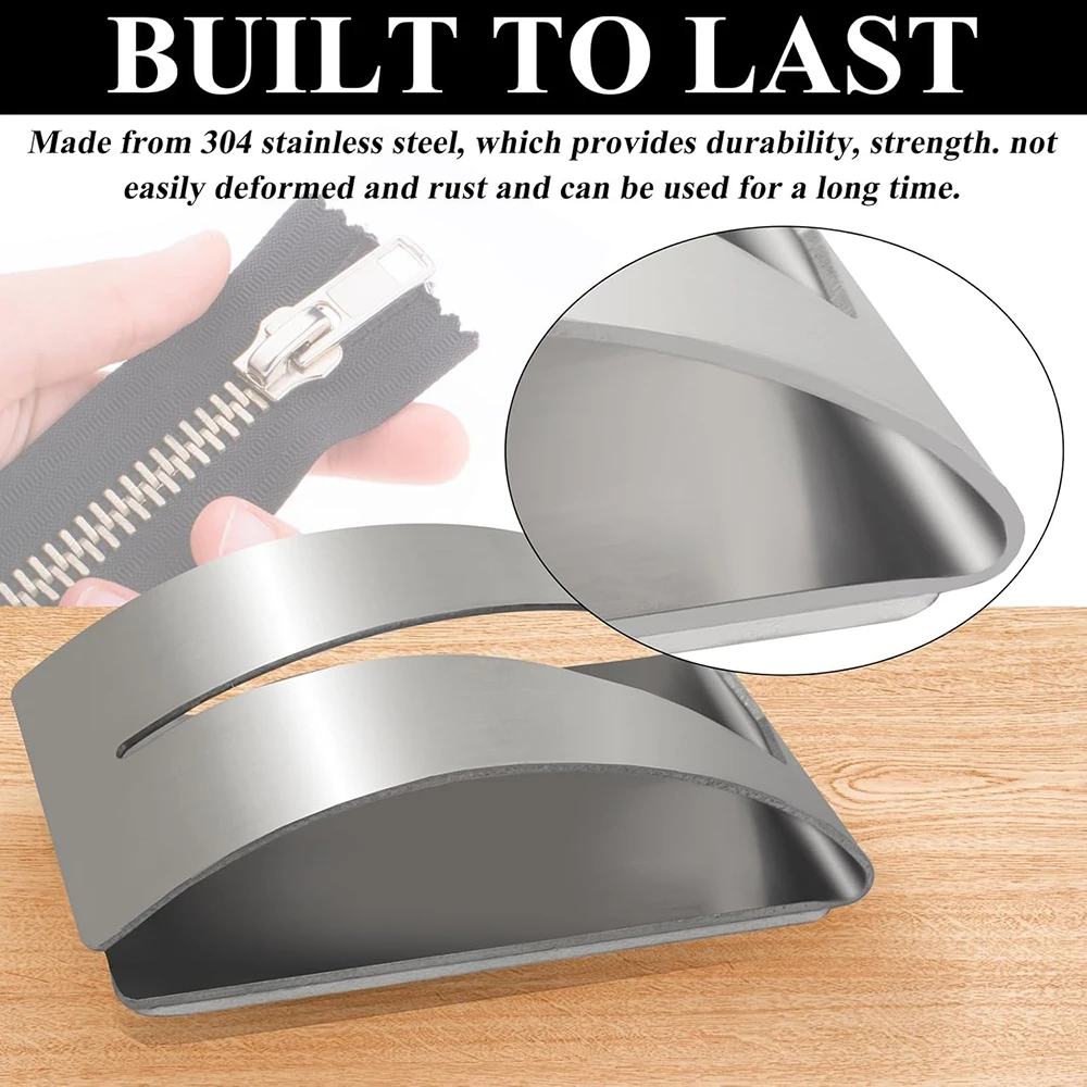 1 Zipper Jig Tool Quick Zipper Jig Sliders Stainess Steel Zipper Puller Helper Zipper Installing Tool for Pants Dresses Repair