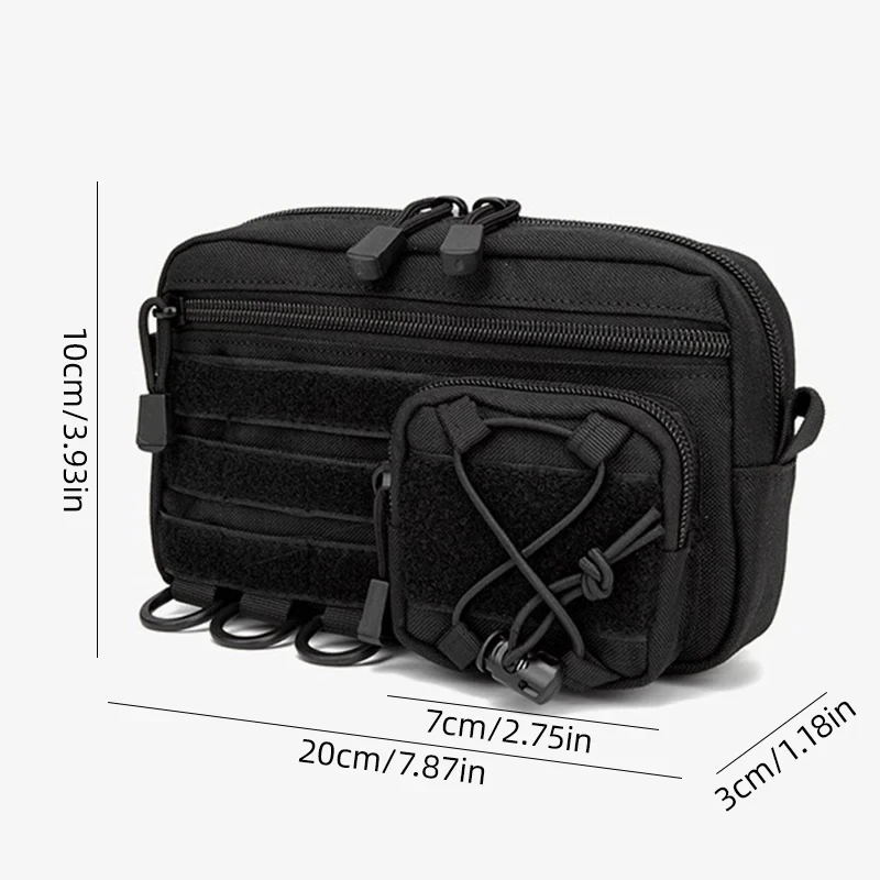 Men's Multifunctional Waist Belt Bag Fanny Pack with Molle Accessories Mobile Gear Hip Bag for Climbing Camping Tool Pouch