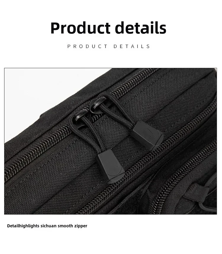 Men's Multifunctional Waist Belt Bag Fanny Pack with Molle Accessories Mobile Gear Hip Bag for Climbing Camping Tool Pouch
