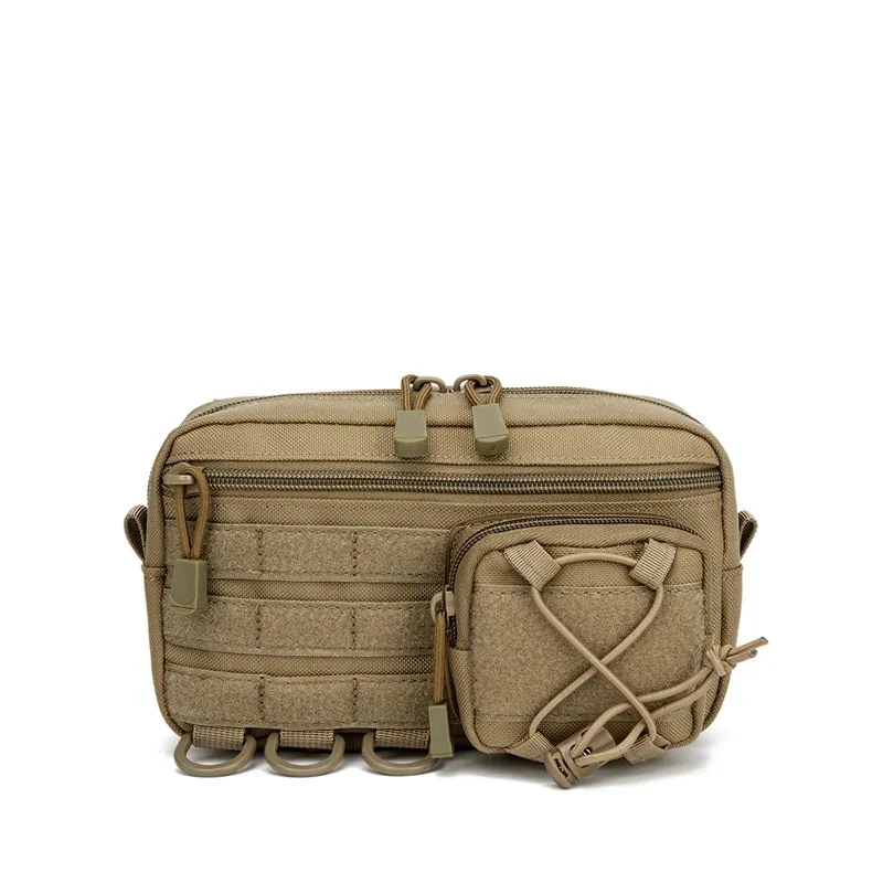 Men's Multifunctional Waist Belt Bag Fanny Pack with Molle Accessories Mobile Gear Hip Bag for Climbing Camping Tool Pouch