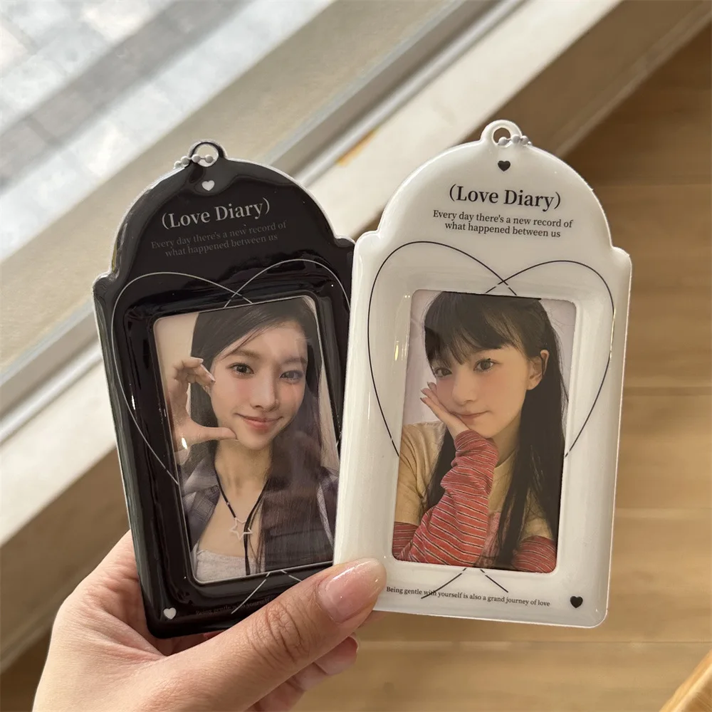 Ins Style Kpop Star Card Protection Cover Keychain Pendant 3inch Idol Photo Card Holder Bus Card Case