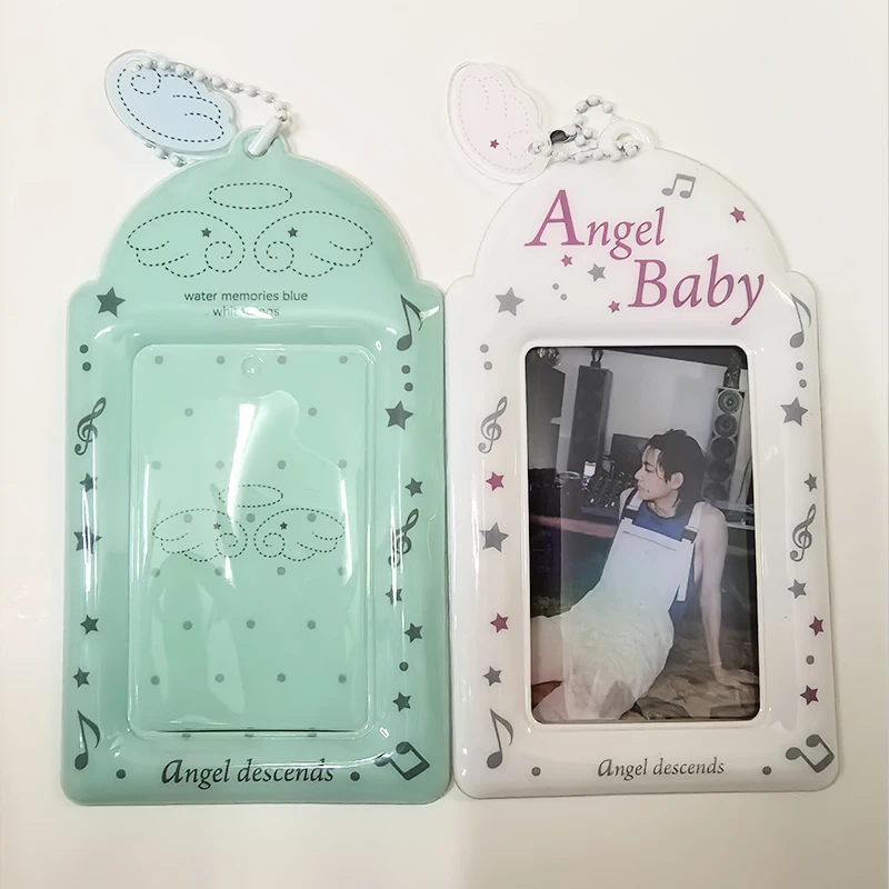 Ins Style Kpop Star Card Protection Cover Keychain Pendant 3inch Idol Photo Card Holder Bus Card Case