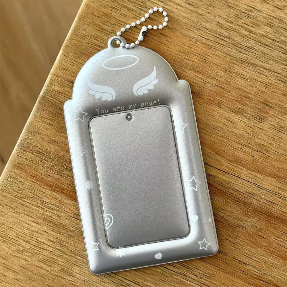 Ins Style Kpop Star Card Protection Cover Keychain Pendant 3inch Idol Photo Card Holder Bus Card Case