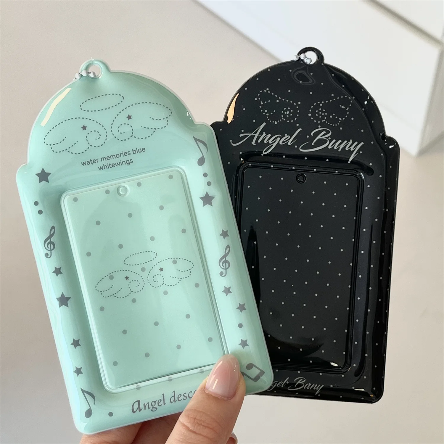 Ins Style Kpop Star Card Protection Cover Keychain Pendant 3inch Idol Photo Card Holder Bus Card Case