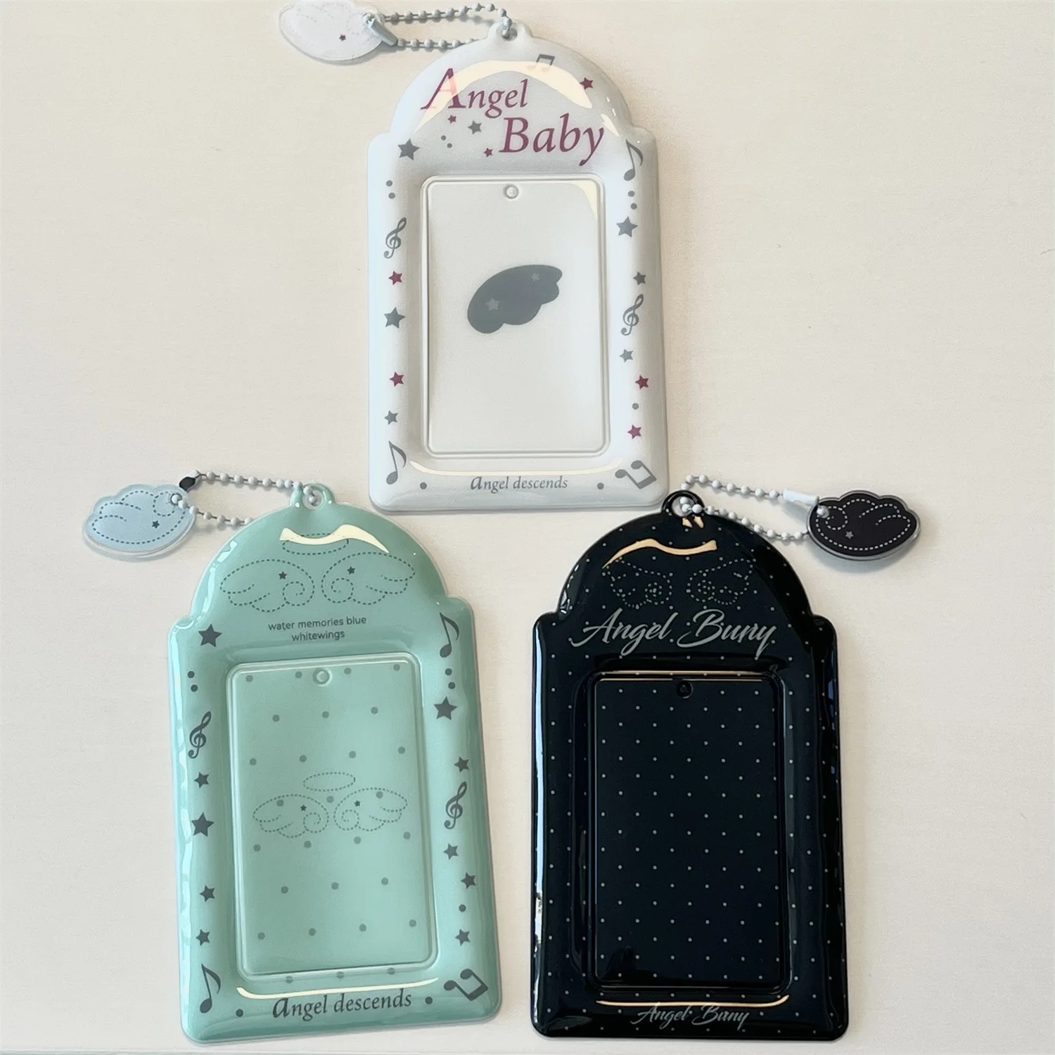 Ins Style Kpop Star Card Protection Cover Keychain Pendant 3inch Idol Photo Card Holder Bus Card Case