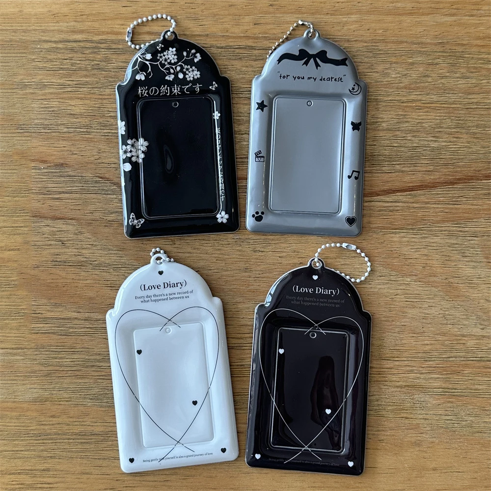 Ins Style Kpop Star Card Protection Cover Keychain Pendant 3inch Idol Photo Card Holder Bus Card Case