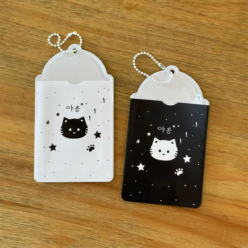 Ins Style Kpop Star Card Protection Cover Keychain Pendant 3inch Idol Photo Card Holder Bus Card Case