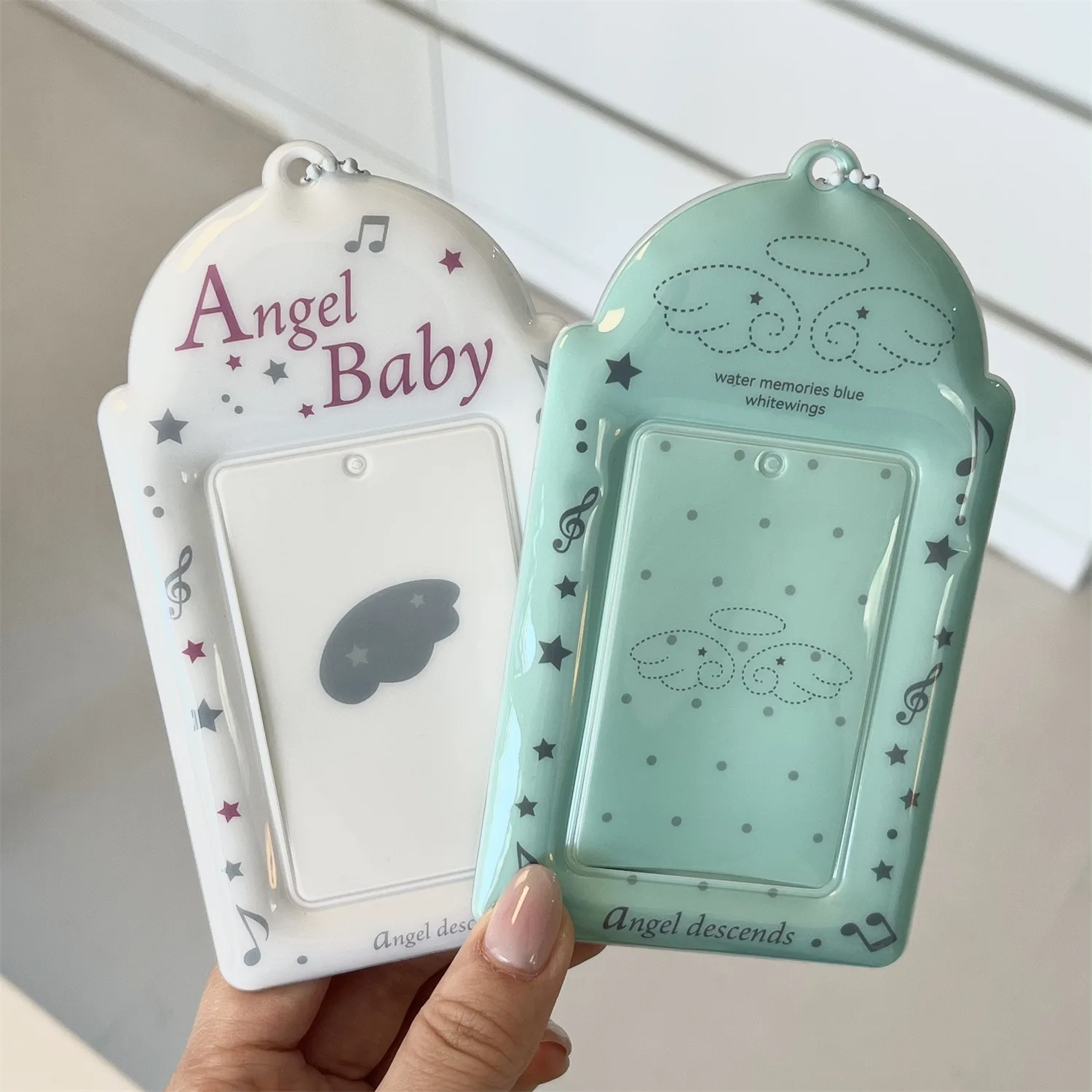 Ins Style Kpop Star Card Protection Cover Keychain Pendant 3inch Idol Photo Card Holder Bus Card Case