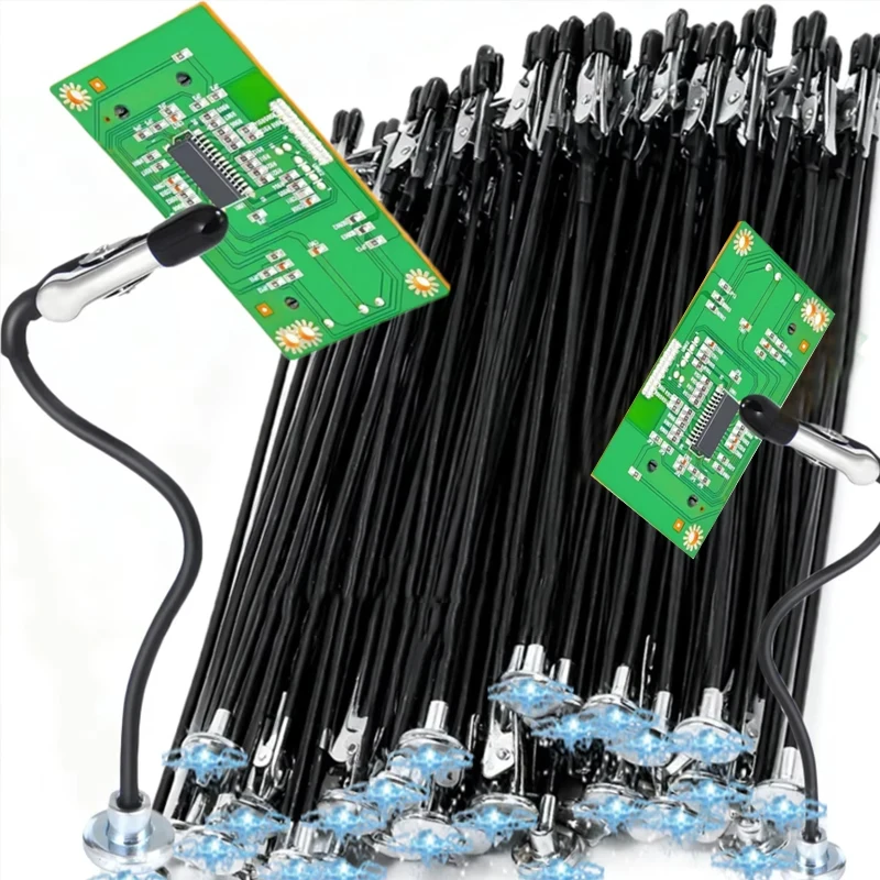 Soldering Third Hand with Strong Magnetic Base, Flexible Arms PCB Holder for Electronics Repair – Alligator Clip Welding Tool
