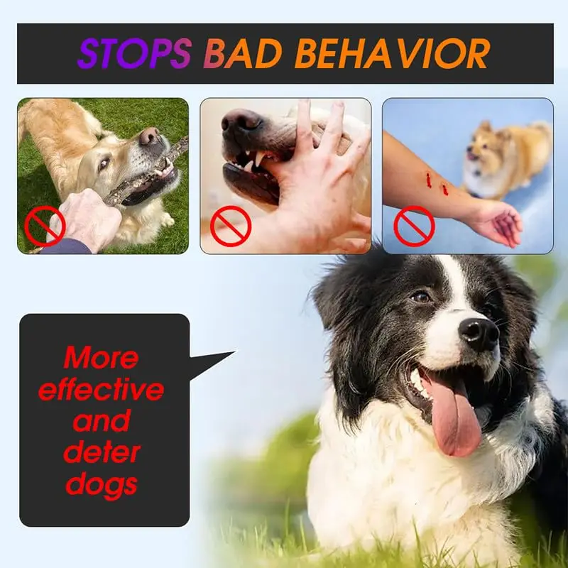 Dog Ultrasonic Repeller Pet Training Device Outdoor Deterrent Chaser Portable Anti-barking Device with LED to Repel Cats & Dogs