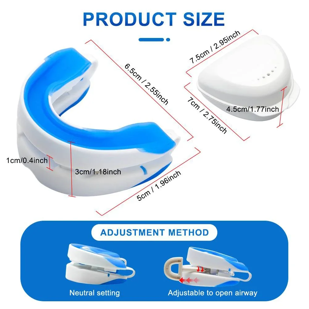 Anti-snoring Mouthpiece Anti-snoring Device Nighttime Teeth Guard Adjustable Sleeping Mouthguard for Bruxism