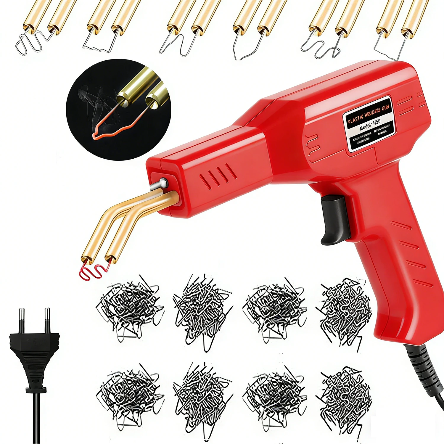 Plastic Welder Welding Machine Car Bumper Soldering Gun 4 Types Staples for Bumper/Kayak/Plastic Product Repairs