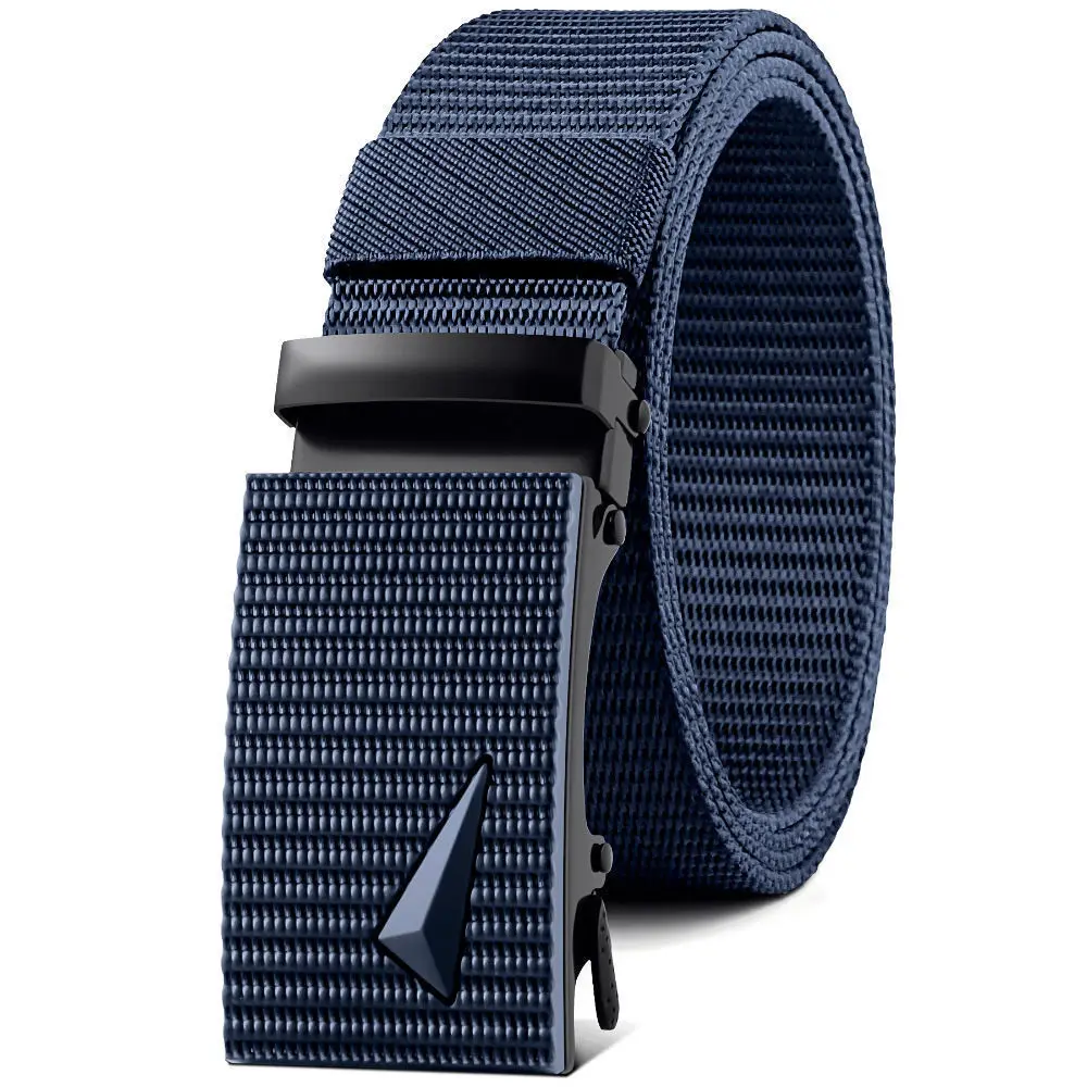 Men's Automatic Buckle Canvas Nylon Belt, Korean Fashion, Outdoor & Military Training