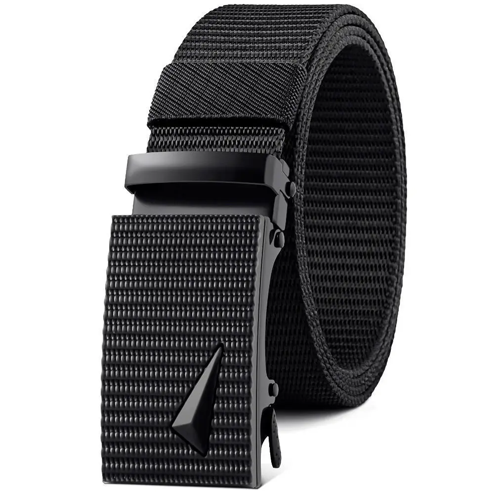 Men's Automatic Buckle Canvas Nylon Belt, Korean Fashion, Outdoor & Military Training