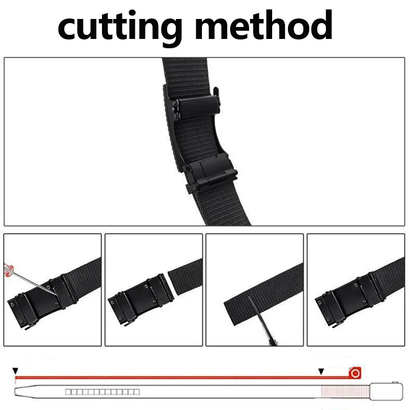 Men's Automatic Buckle Canvas Nylon Belt, Korean Fashion, Outdoor & Military Training
