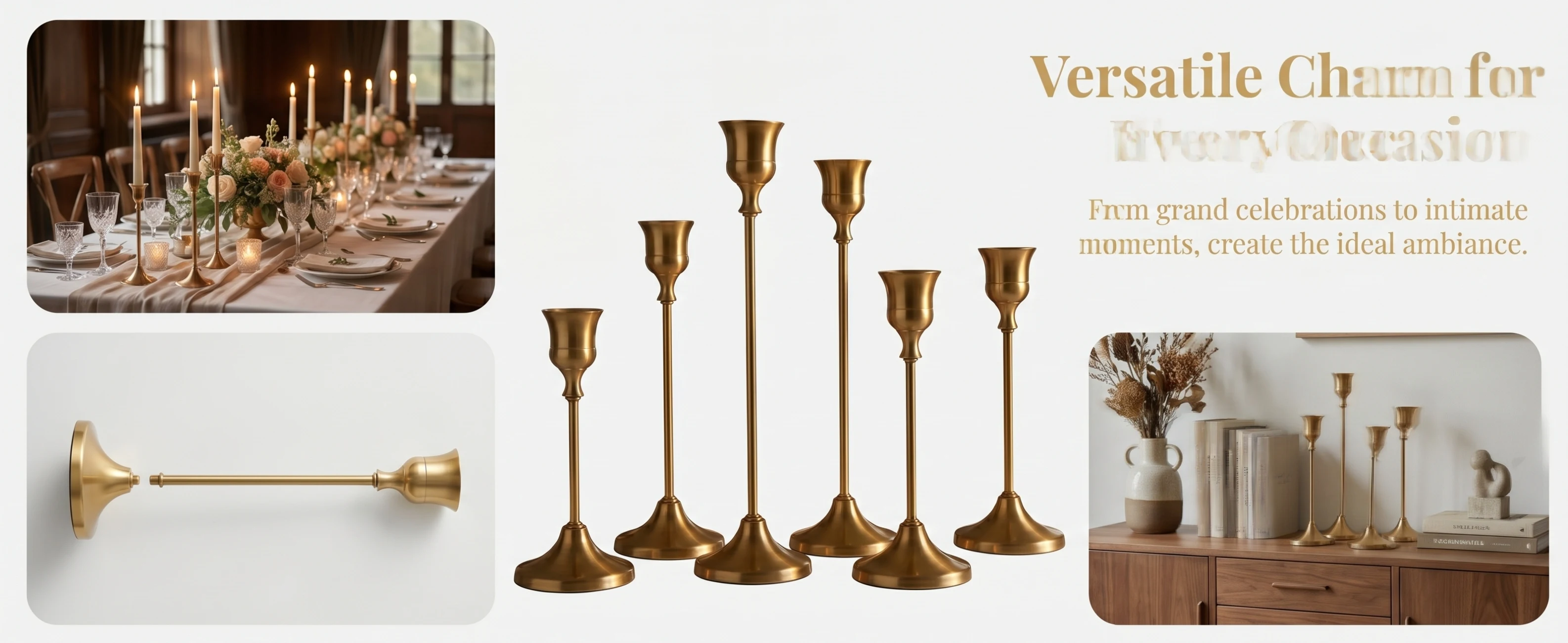 3pcs/set Candle Holders Vintage Candlestick for Party Wedding Decoration Anniversary Europe Style Old Ornaments for Home Hotel