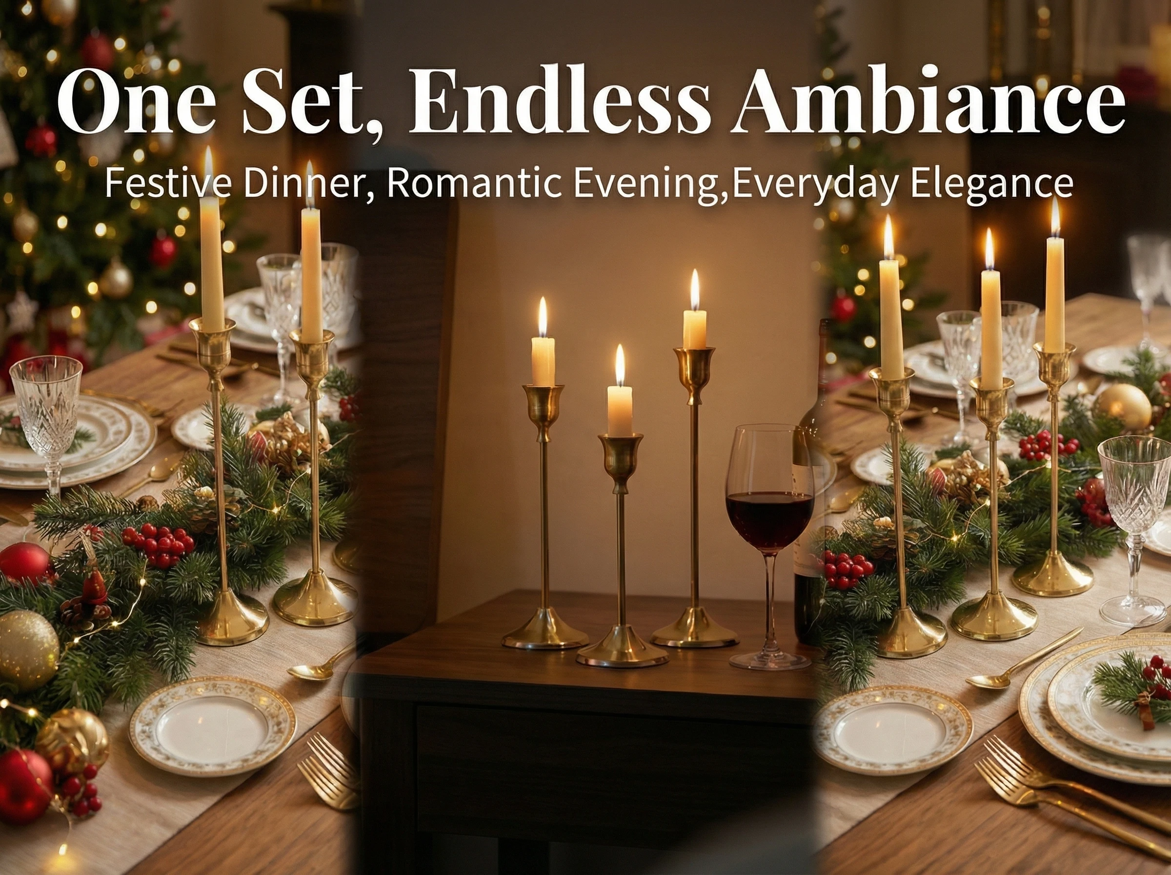3pcs/set Candle Holders Vintage Candlestick for Party Wedding Decoration Anniversary Europe Style Old Ornaments for Home Hotel