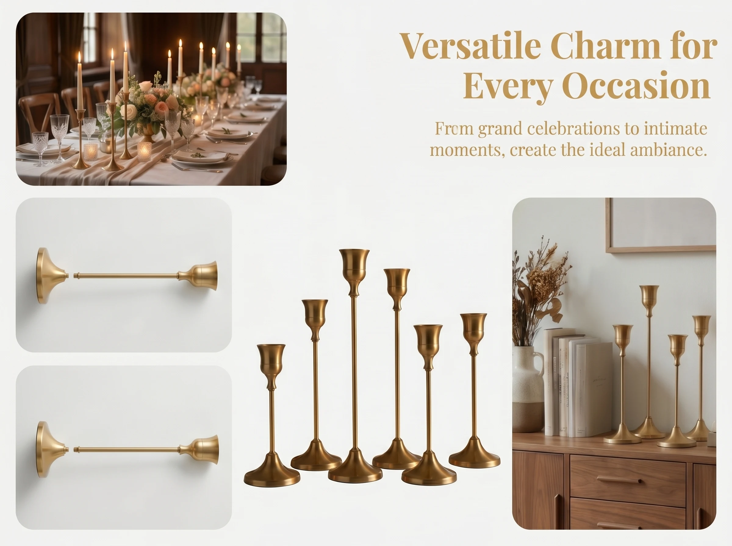 3pcs/set Candle Holders Vintage Candlestick for Party Wedding Decoration Anniversary Europe Style Old Ornaments for Home Hotel