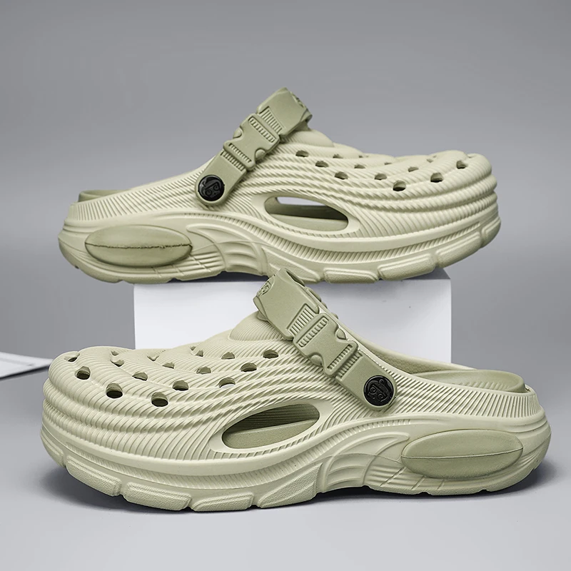 Plus Size47 48 Men Clogs Sandals Summer Outdoor Garden Clogs Hole Shoes Male Casual Shoes Water Shoes Comfort Home Soft Slippers