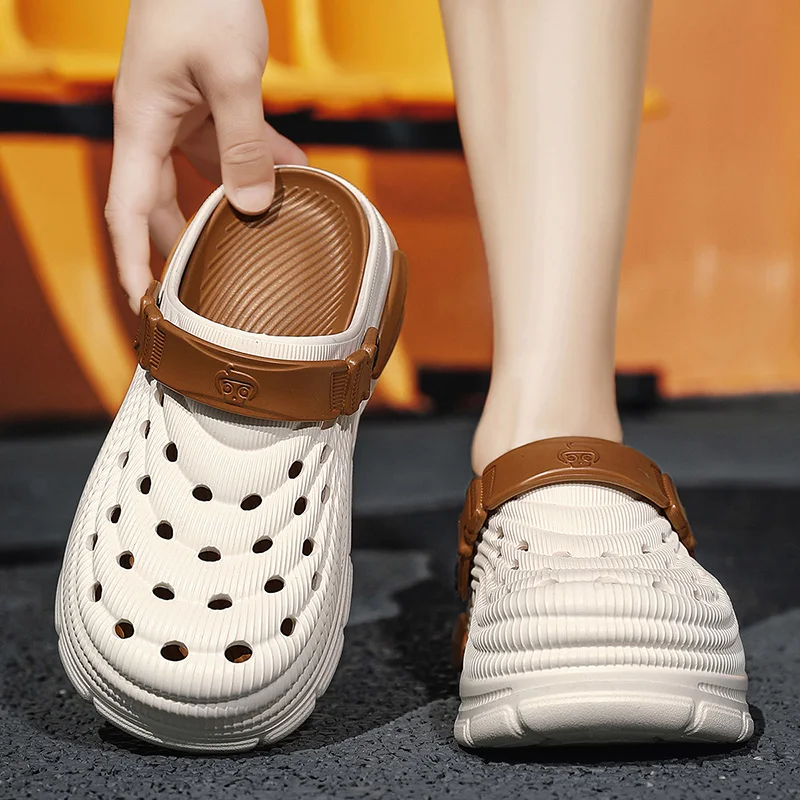 Plus Size47 48 Men Clogs Sandals Summer Outdoor Garden Clogs Hole Shoes Male Casual Shoes Water Shoes Comfort Home Soft Slippers