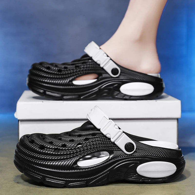 Plus Size47 48 Men Clogs Sandals Summer Outdoor Garden Clogs Hole Shoes Male Casual Shoes Water Shoes Comfort Home Soft Slippers