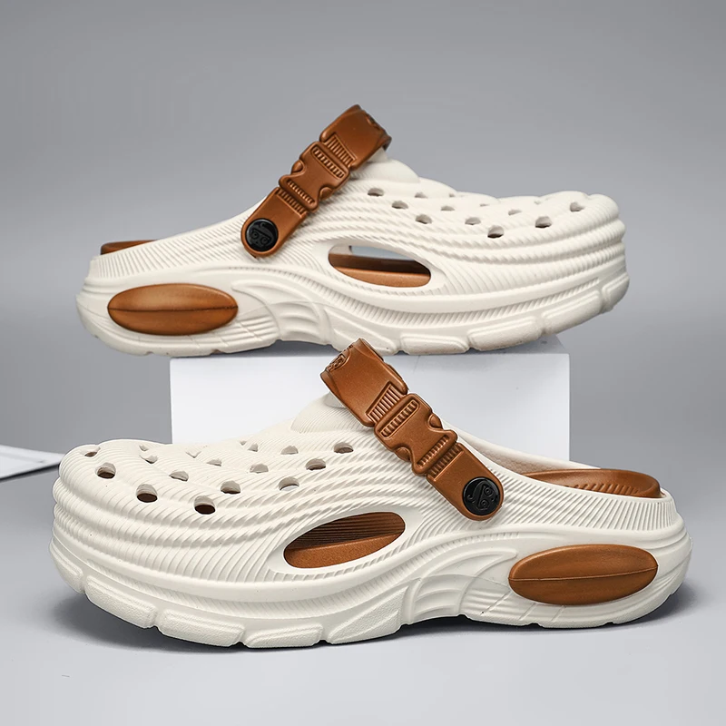 Plus Size47 48 Men Clogs Sandals Summer Outdoor Garden Clogs Hole Shoes Male Casual Shoes Water Shoes Comfort Home Soft Slippers