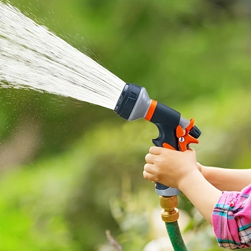 Watering Gun Garden 8 Modes High Pressure Sprayer Adjustable Irrigation Watering Nozzle for Plant Lawn Yard Watering Sprinkler