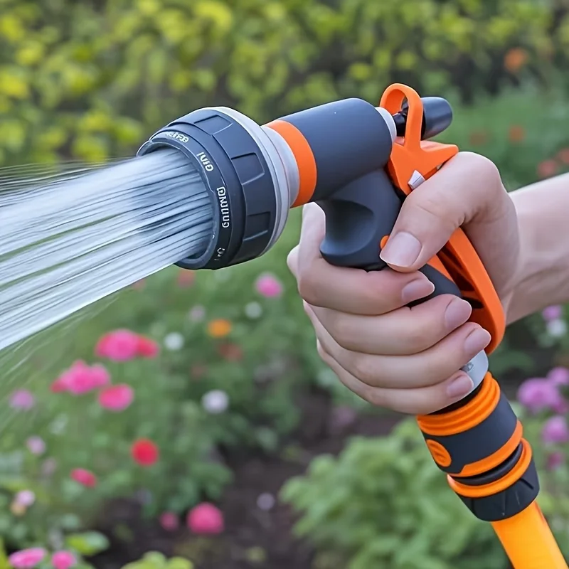 Watering Gun Garden 8 Modes High Pressure Sprayer Adjustable Irrigation Watering Nozzle for Plant Lawn Yard Watering Sprinkler