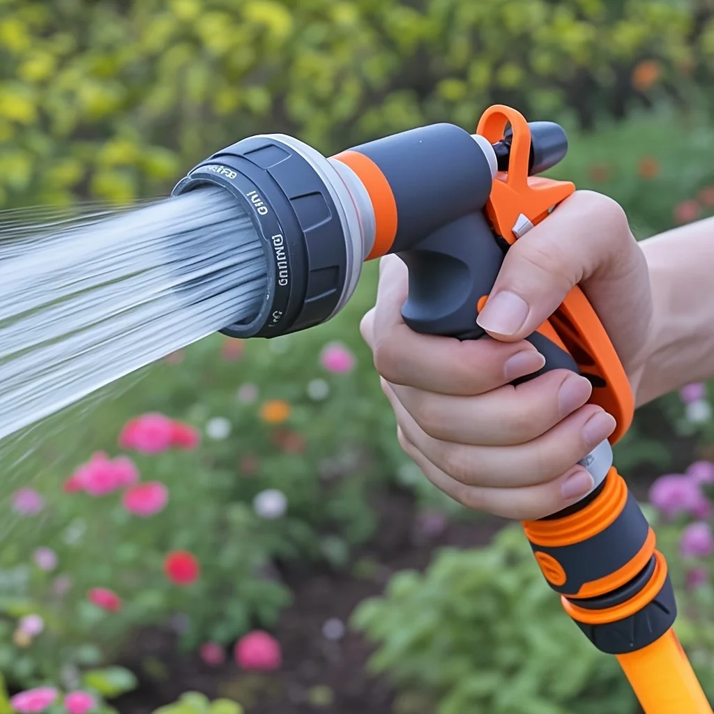 Watering Gun Garden 8 Modes High Pressure Sprayer Adjustable Irrigation Watering Nozzle for Plant Lawn Yard Watering Sprinkler