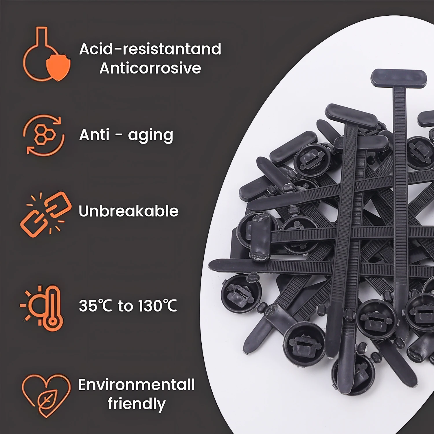 Nylon Push Mount Cable Tie Zip Fastener Auto Car Fender Engine Guard Underbody Retainer Clip Universal Wire Routing Strap Kit