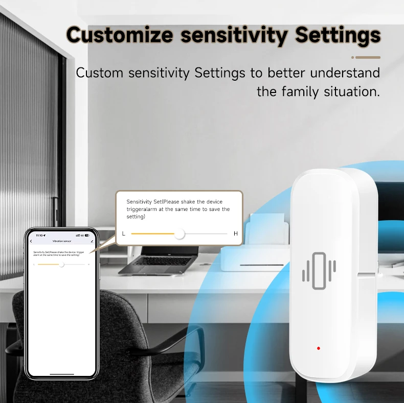 Tuya ZigBee Vibration Detector Smart Life App Monitor Remote Security Protection Zigbee Sensor Motion Shock Alarm Need Gateway
