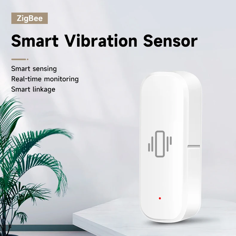 Tuya ZigBee Vibration Detector Smart Life App Monitor Remote Security Protection Zigbee Sensor Motion Shock Alarm Need Gateway