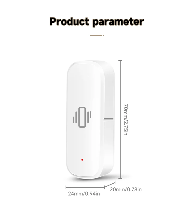 Tuya ZigBee Vibration Detector Smart Life App Monitor Remote Security Protection Zigbee Sensor Motion Shock Alarm Need Gateway