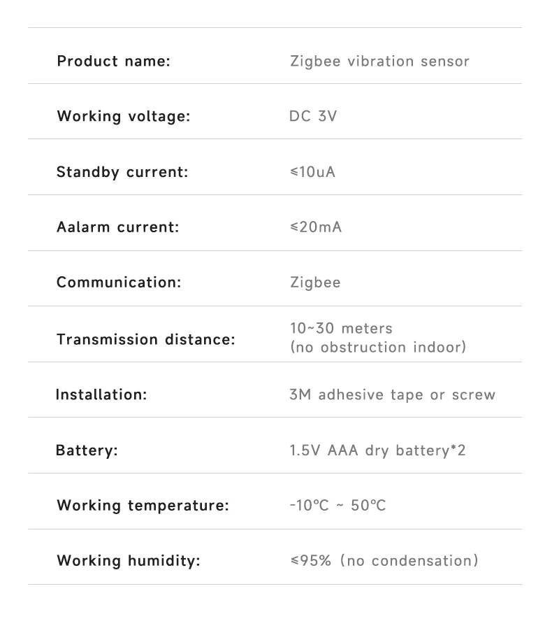 Tuya ZigBee Vibration Detector Smart Life App Monitor Remote Security Protection Zigbee Sensor Motion Shock Alarm Need Gateway