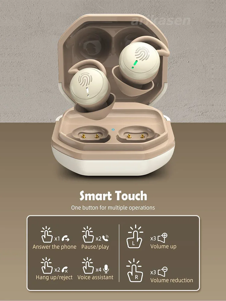 Sleeping Earbuds Bluetooth Mini invisible Small Bluetooth Eraphones Mini Comfortable Noise Blocking for Side Sleeping Home Work