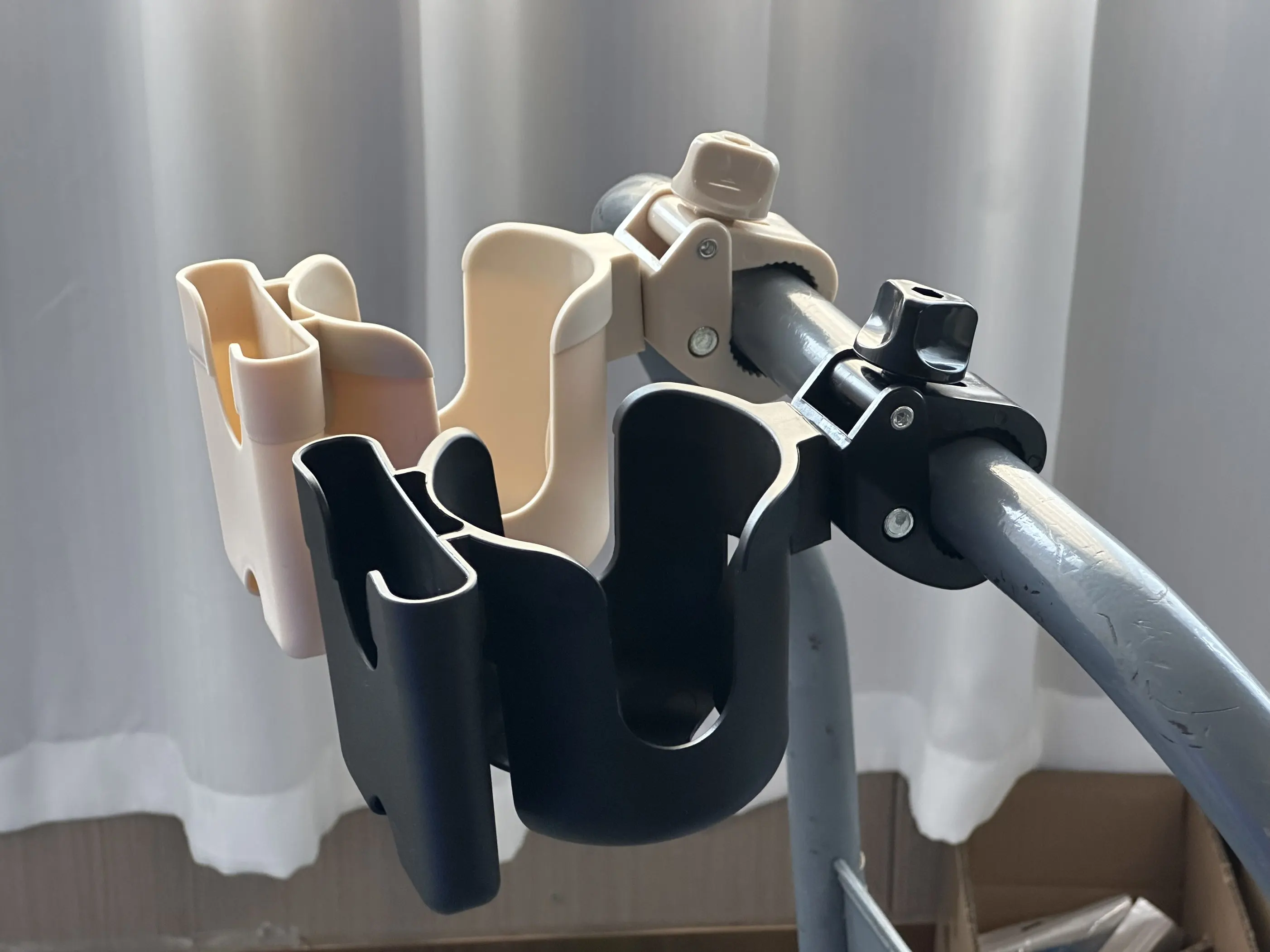 2-in-1 Universal Stroller Water Cup Holder With Phone Holder, Universal Bottle Holder For Wheelchair Stroller Accessories